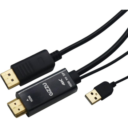 Gizzu 4K HDMI to DP Cable (1.8m) - Black