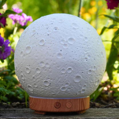 3D Moon Lamp Aromatherapy Diffuser with Wooden Base – Relaxing and Stylish Home Decor enhancing any room with soft light and aroma