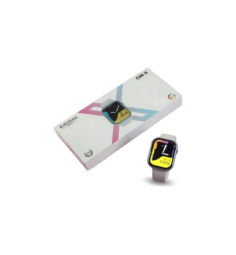 Side profile of Kalobee GW-X Series 10 fitness tracker showing silver color option.

