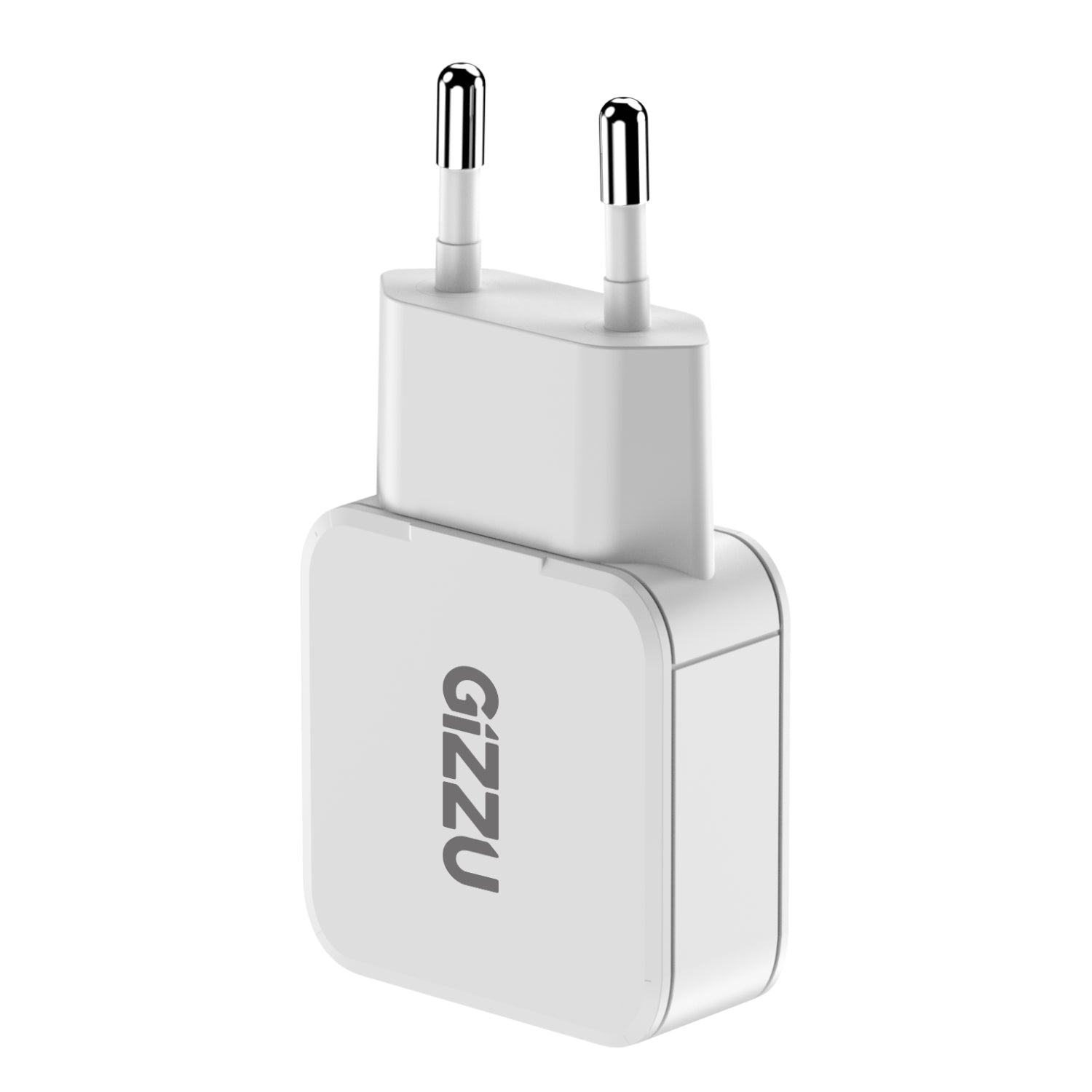 Gizzu 2-Port 30W GaN Wall Charger USB-C PD Fast Dual Port Travel Adapter Compact