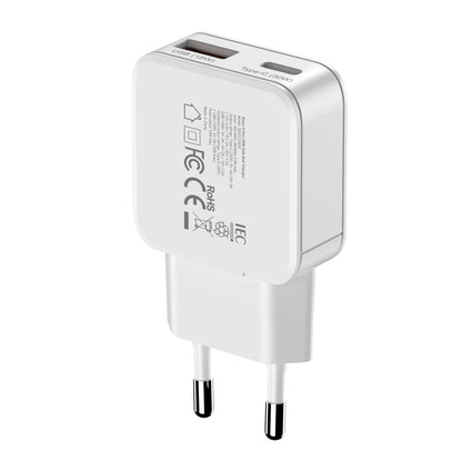 Gizzu 2-Port 30W GaN Wall Charger USB-C PD Fast Dual Port Travel Adapter Compact