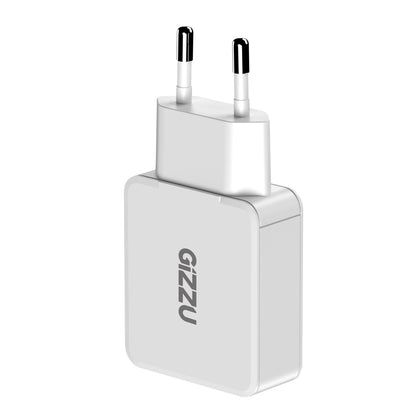 Gizzu 2-Port 45W GaN Wall Charger USB-C PD Fast Charging Compact Travel Adapter