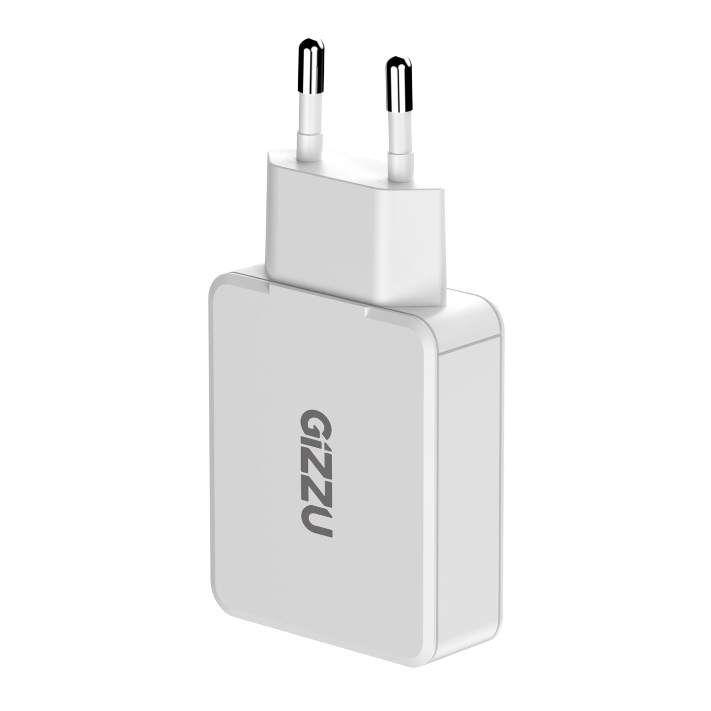 Gizzu 2-Port 65W GaN Wall Charger with USB-C PD Fast Charging Compact Design