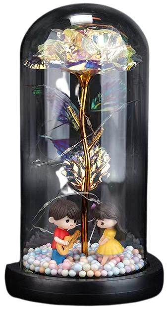 Glass Dome Night Light - Forever Serenading Lovers - VTS-SL