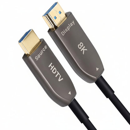 N/A 20-meter fiber optic HDMI 2.1 cable coiled on a white background.

