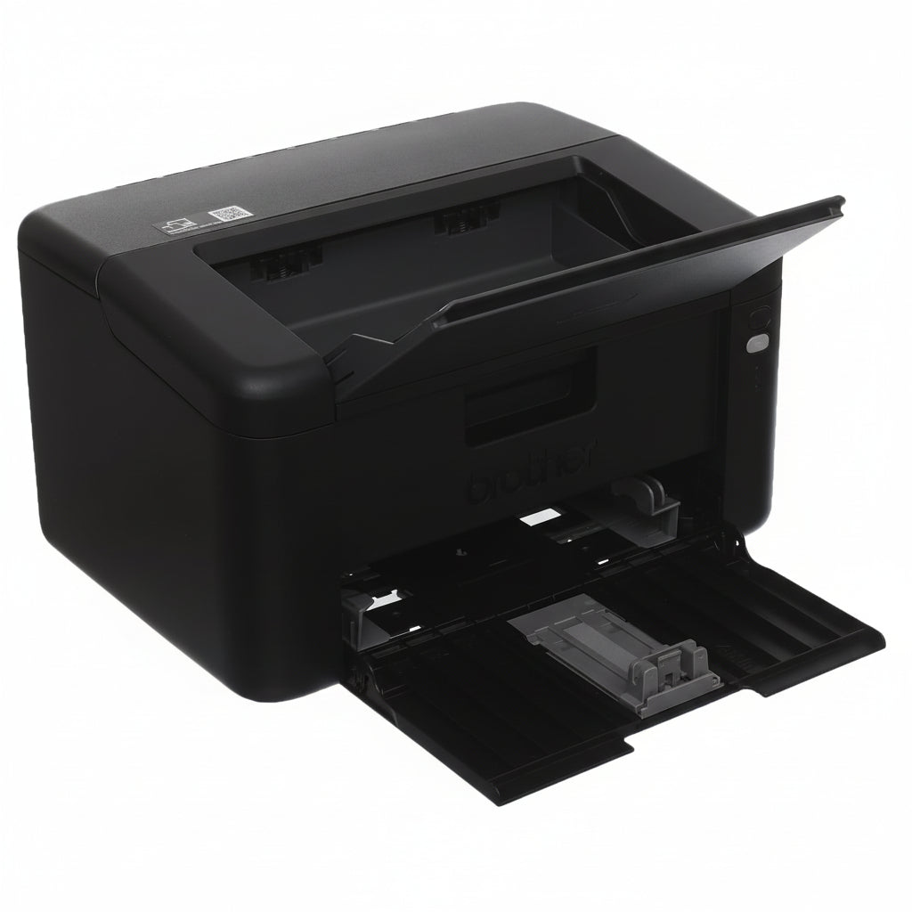 Compact printer shown at a three-quarter angle.

