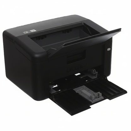 Compact printer shown at a three-quarter angle.

