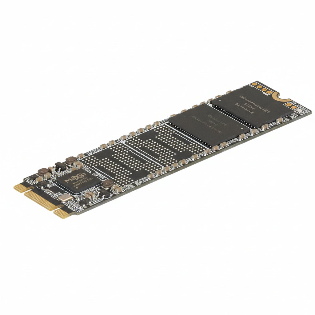Front view of the Hikvision E100N 512GB M.2 SATA SSD.

