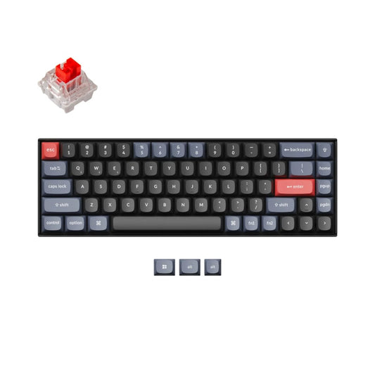 Keychron K6 Pro 65% black wireless mechanical keyboard with red G Pro switches, RGB lighting and QMK/VIA support