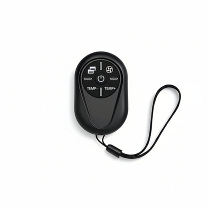 Front view of the black M-Link K8 universal remote control.

