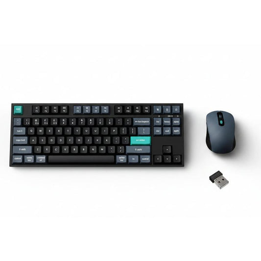 Keychron B33 80% TKL Wireless Keyboard and Mouse Combo – Black/Green