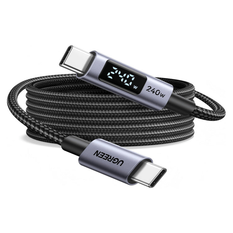 UGREEN 240W USB Type-C Cable with LED Display 1M (L530-65866) – full product view