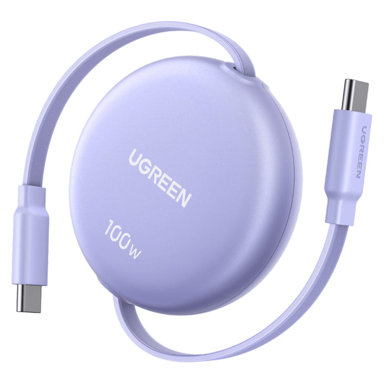 UGREEN 100W Fast Charging Retractable USB Type-C Cable 1M - Purple (L531-95673) – front view