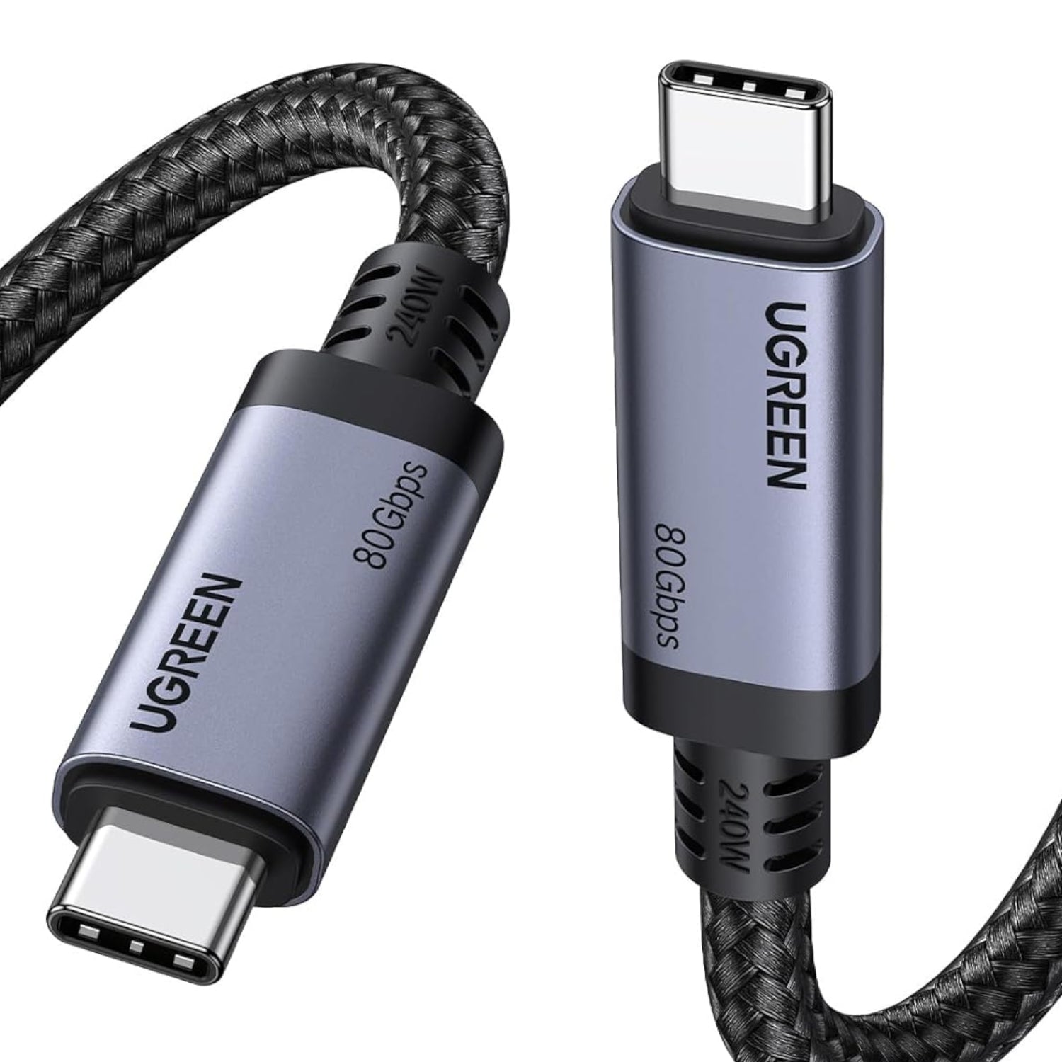 UGREEN USB4 Gen4 240W USB-C to USB-C Cable 80Gbps 16K PD 3.1 1m Black