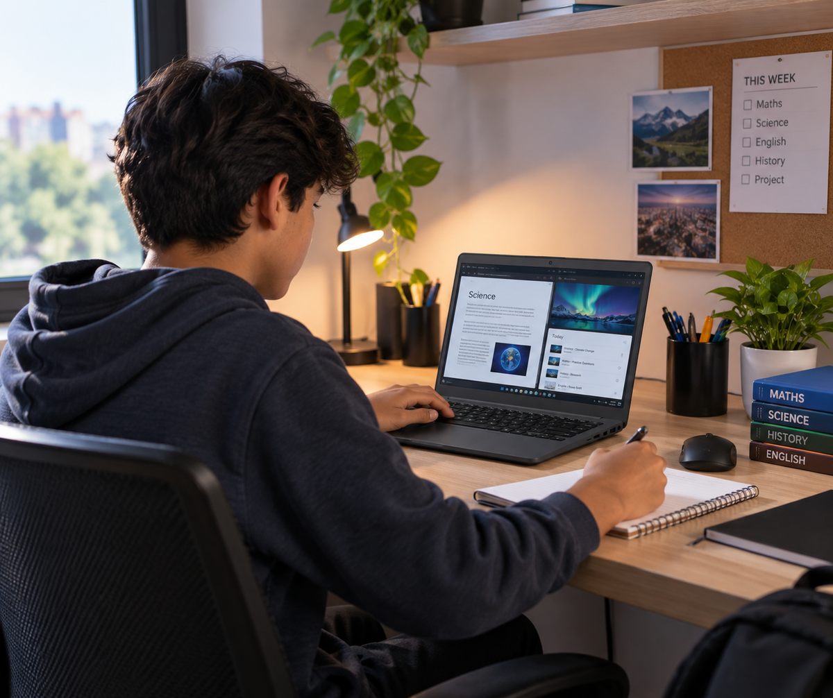 Mecer Z140C-Xpress-W2 14-inch laptop lifestyle view