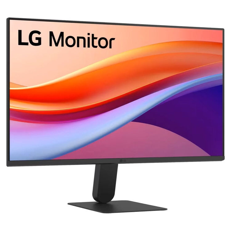 LG 27BF410B-B.AFBQ 27-inch black FHD IPS monitor – front angled view with stand