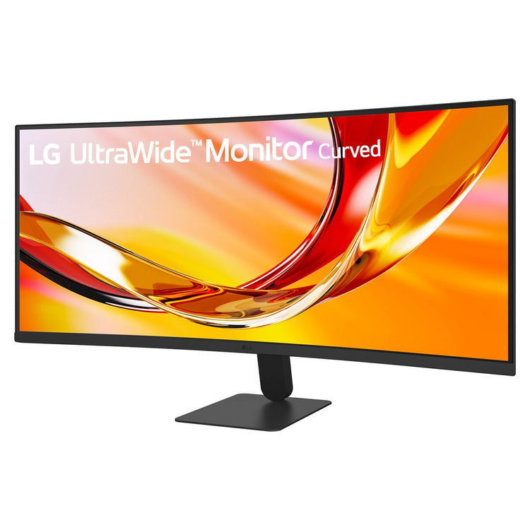 LG UltraWide 34U601B-B.AFBQ 34-inch curved WQHD monitor – angled front view showing 1800R curve