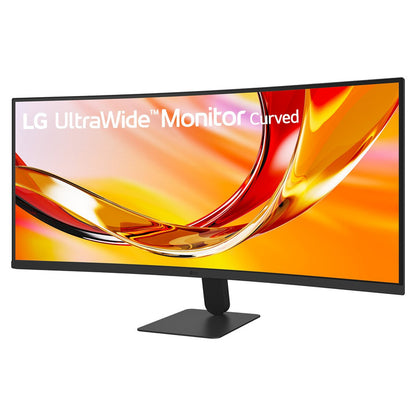 LG UltraWide 34U601B-B.AFBQ 34-inch curved WQHD monitor – angled front view showing 1800R curve