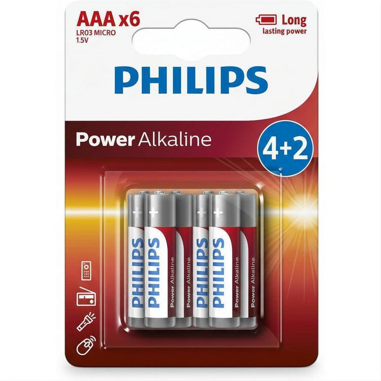 Philips LR03P6B/40 AAA Power Alkaline batteries 6 pack