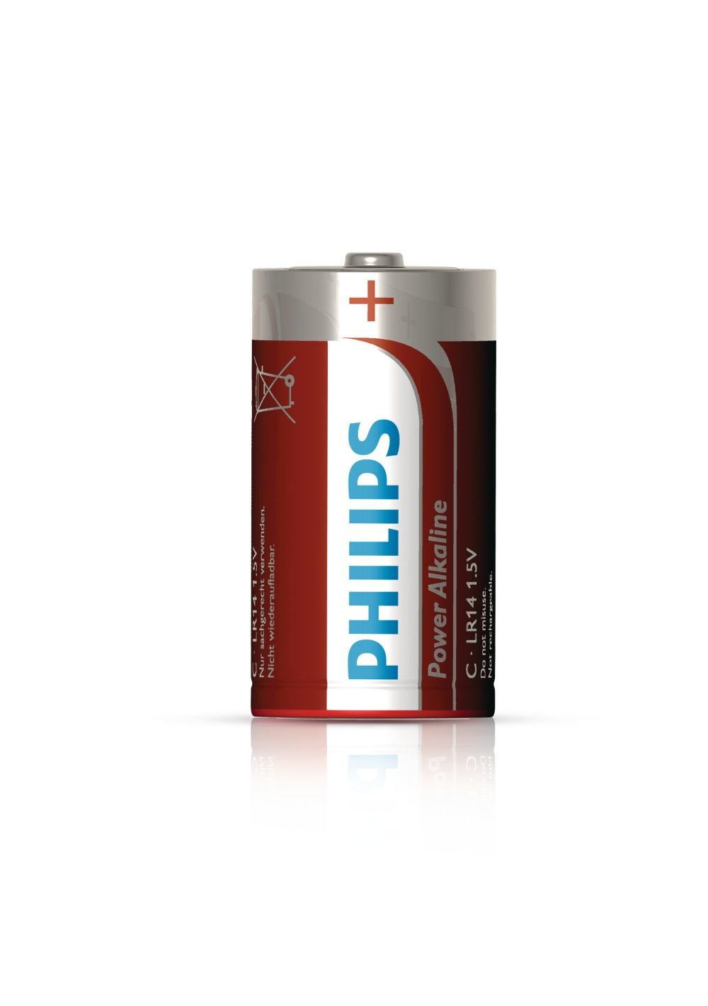 Philips Power Alkaline C Batteries LR14P2B/40 (2 Pack)