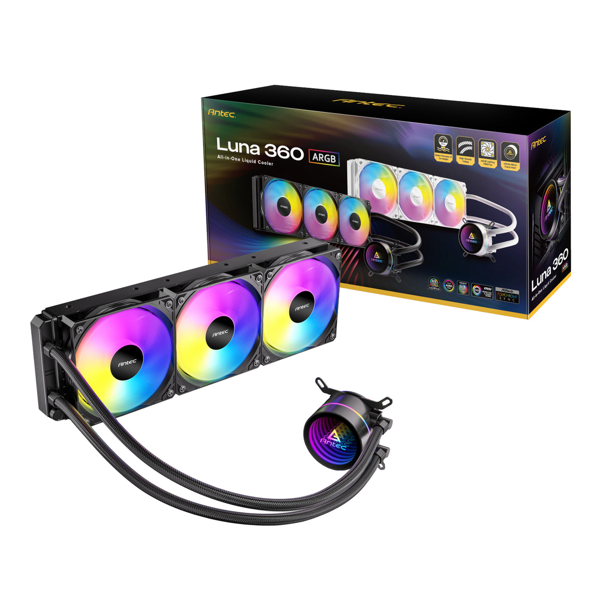 Antec Luna 360 ARGB CPU Liquid Cooler - Black