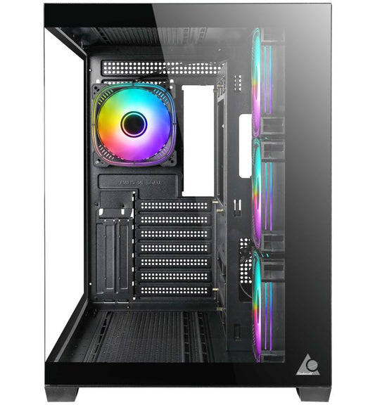 M-Link ATX Gaming Case w/ Tempered Glass panels and ARGB Fans - NO PSU