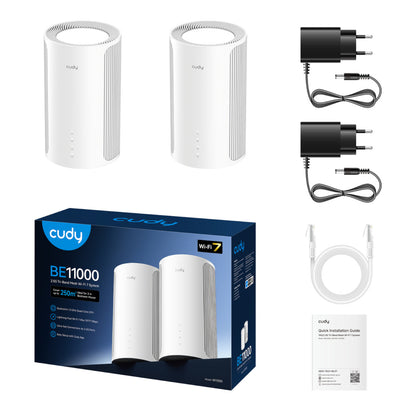 Cudy BE11000 Wi-Fi7 Tri-band Mesh Wi-Fi System - 2 Pack