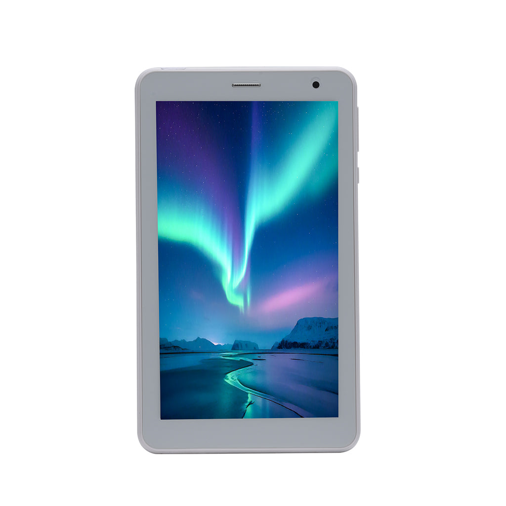 Side profile showing the tablet's slim 9.6mm thickness.

