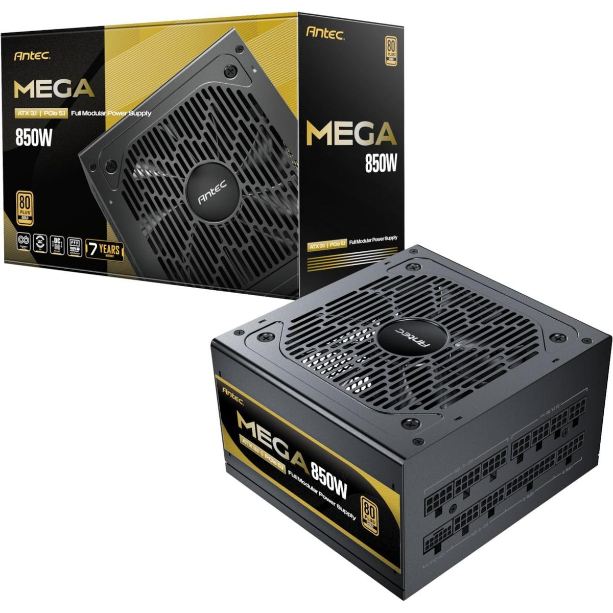 Antec MEGA 850W 80 PLUS Gold ATX3.1 PCIE 5.1 Fully Modular Power Supply