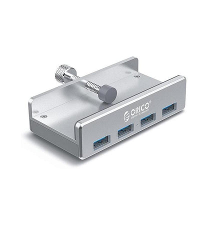 Side profile showing the aluminum chassis and USB ports.

