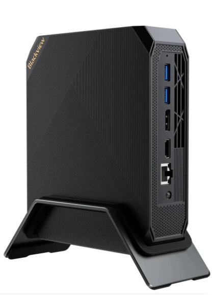 Blackview Mini MP200-I9-1TB Desktop PC with Intel i9, 16GB RAM, 1TB SSD, Windows 11 Pro, compact powerful performance.