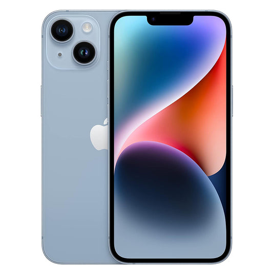 Apple iPhone 14 in blue, 6.1-inch display, 512GB storage, dual camera, unlocked smartphone