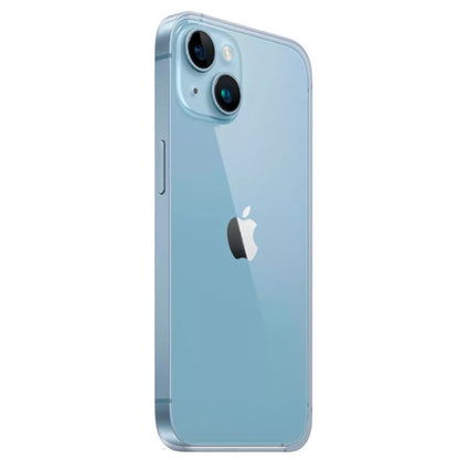 Apple iPhone 14 512GB Blue, 6.1" display, unlocked — rear view with dual cameras, glossy back and silver logo