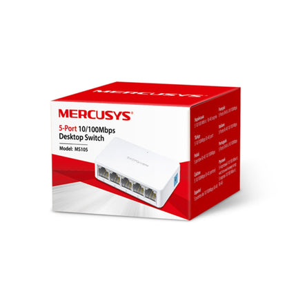 MERCUSYS 5-port switch packaging on a white background
