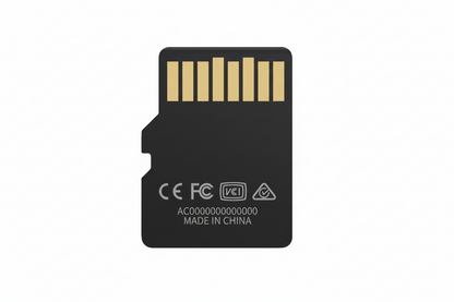 Close-up of the Acer MSC100 32GB MicroSD card label and contacts.

