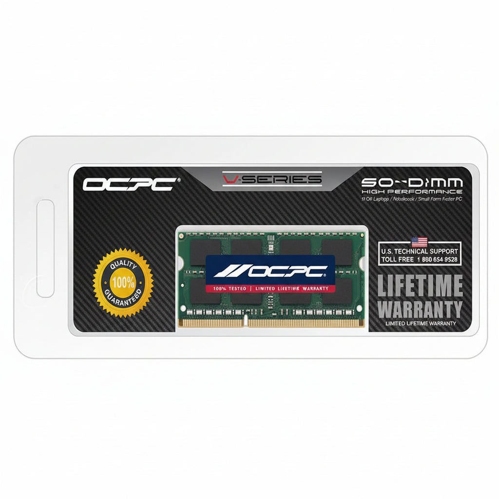 OCPC 8GB CL11 laptop memory module retail product image