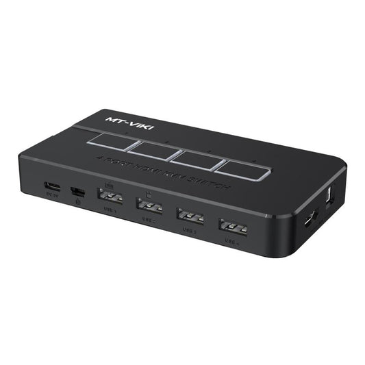 MT-VIKI 4 Port Manual HDMI KVM Switch 4K 30Hz with USB Hub & Desktop Controller