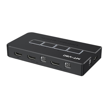 MT-VIKI 4 Port Manual HDMI KVM Switch 4K 30Hz with USB Hub & Desktop Controller
