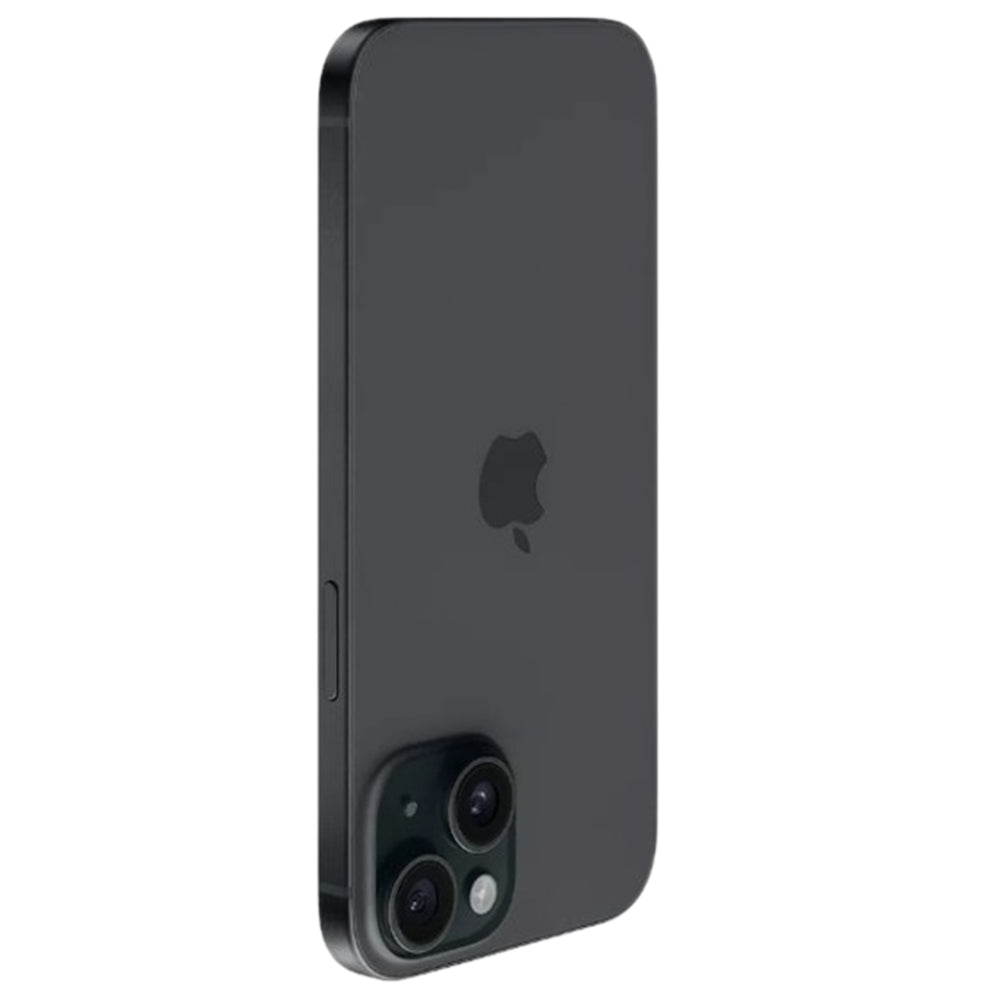 Apple iPhone 15 512GB Black, 6.1‑inch OLED, A16 Bionic, Dynamic Island and 48MP main camera, sleek black back view