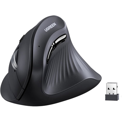UGreen Multi-Mode Vertical Ergonomic Mouse Bluetooth & 2.4G Wireless 4000 DPI Black