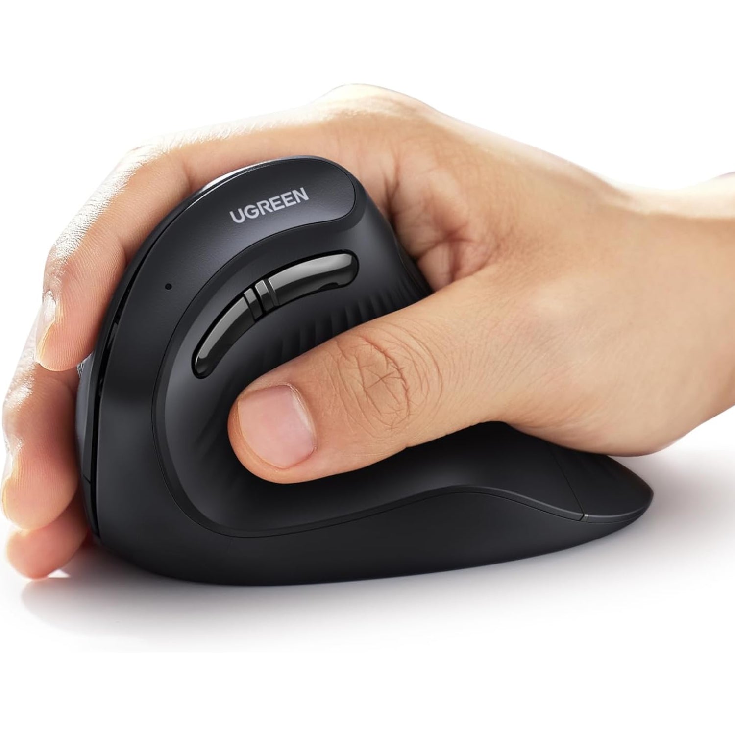 UGreen Multi-Mode Vertical Ergonomic Mouse Bluetooth & 2.4G Wireless 4000 DPI Black