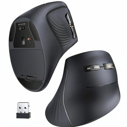 UGreen Multi-Mode Vertical Ergonomic Mouse Bluetooth & 2.4G Wireless 4000 DPI Black