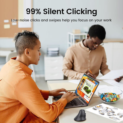 UGreen Multi-Mode Vertical Ergonomic Mouse Bluetooth & 2.4G Wireless 4000 DPI Black