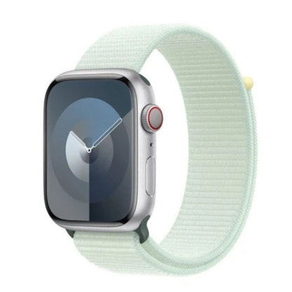 Apple Watch 45mm with Soft Mint Sport Loop (MW4Q3ZM/A), breathable adjustable double-layer woven nylon strap