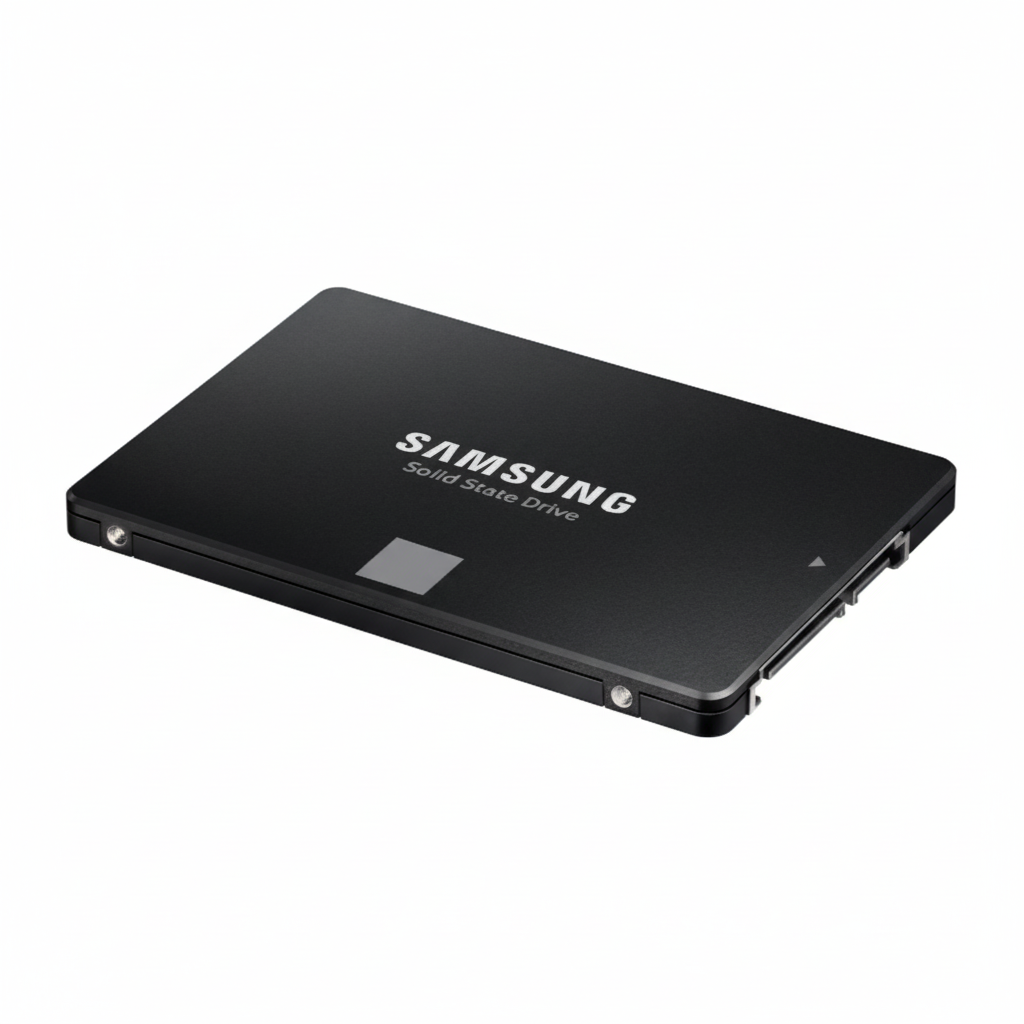 Front view of Samsung 870 EVO solid state drive