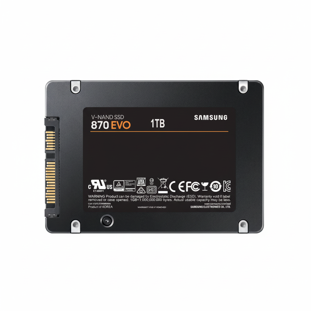 Side profile of Samsung 870 EVO internal SSD