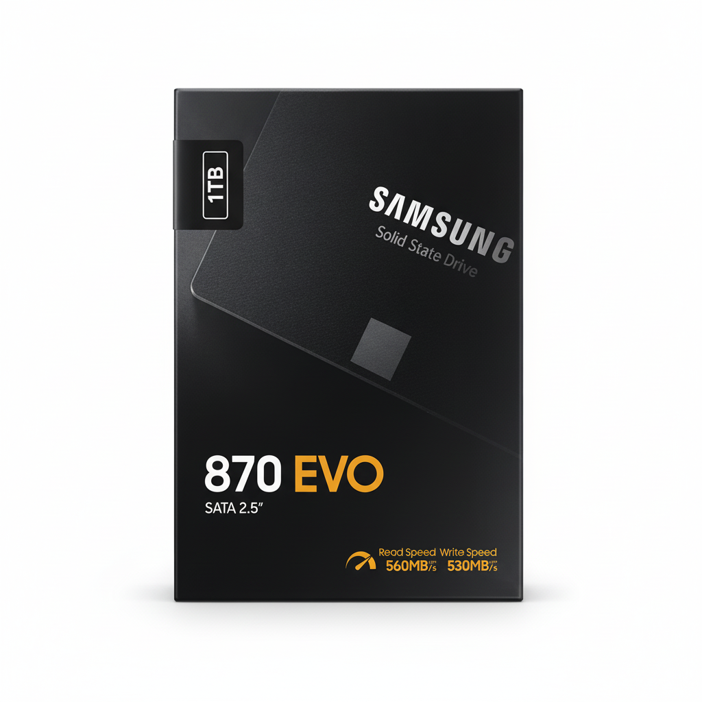 Samsung EVO 1TB SSD installed in laptop