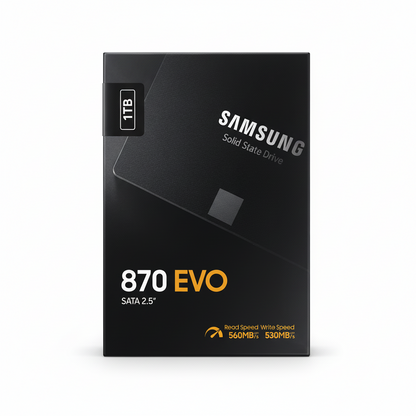 Samsung EVO 1TB SSD installed in laptop