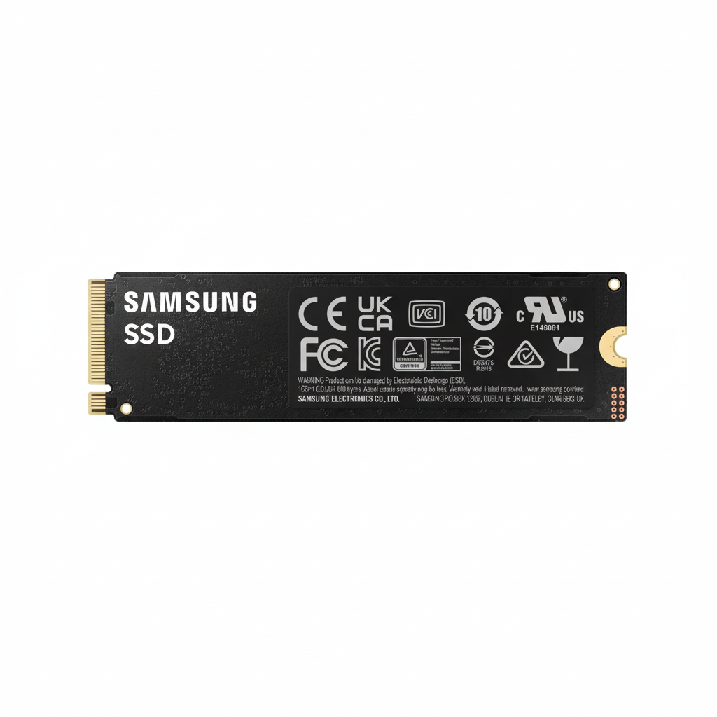 Samsung 990 PRO NVMe SSD installed on M.2 2280 motherboard slot