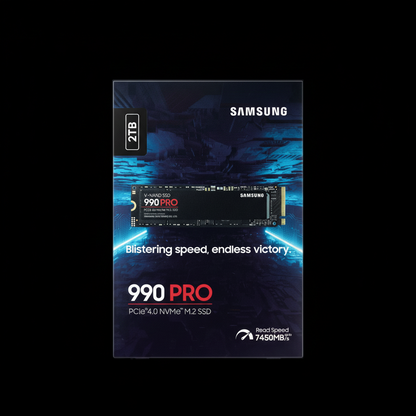 Rear view of Samsung 990 PRO PCIe 4.0 NVMe M.2 SSD
